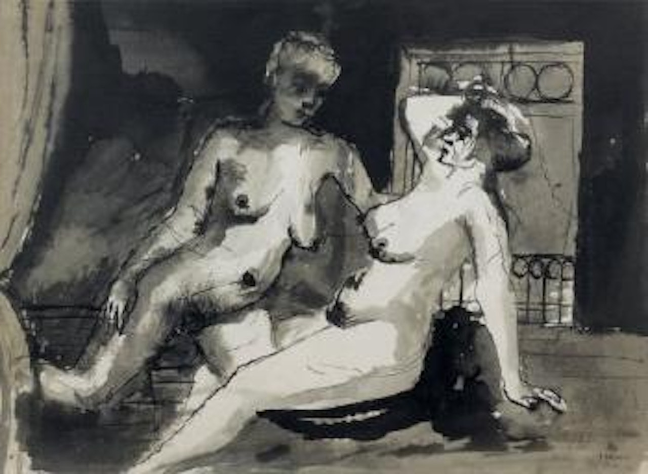 Les deux amies by Paul Delvaux