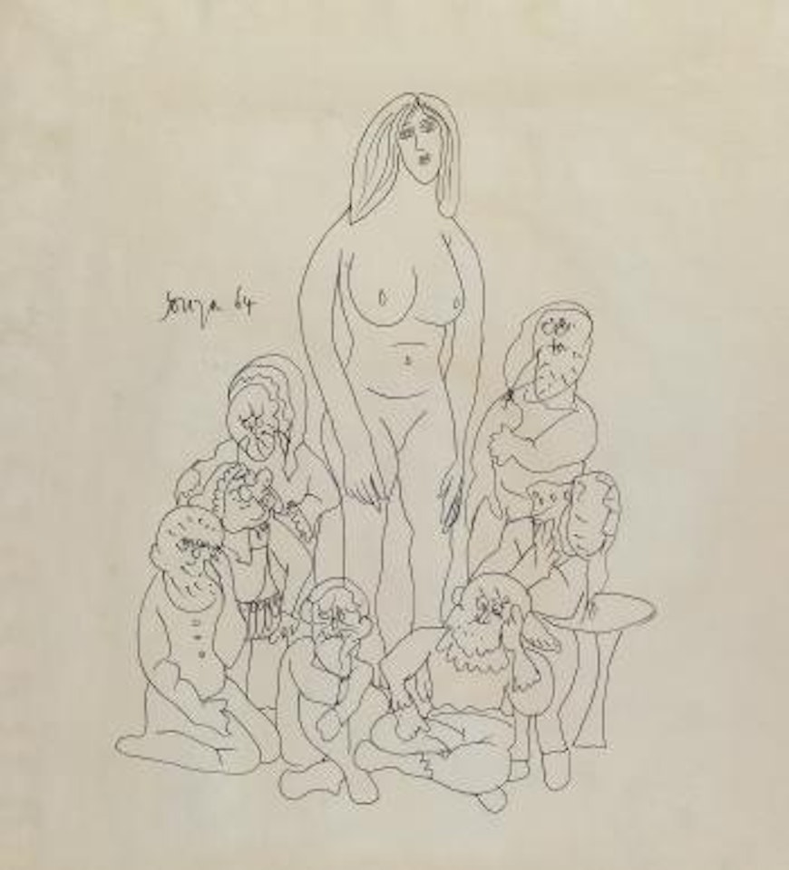 Untitled (Snow White and the Seven Dwarfs) by Francis Newton Souza