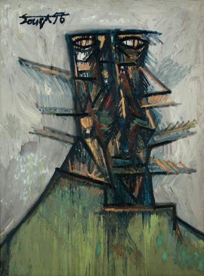 Disintegrated head by Francis Newton Souza