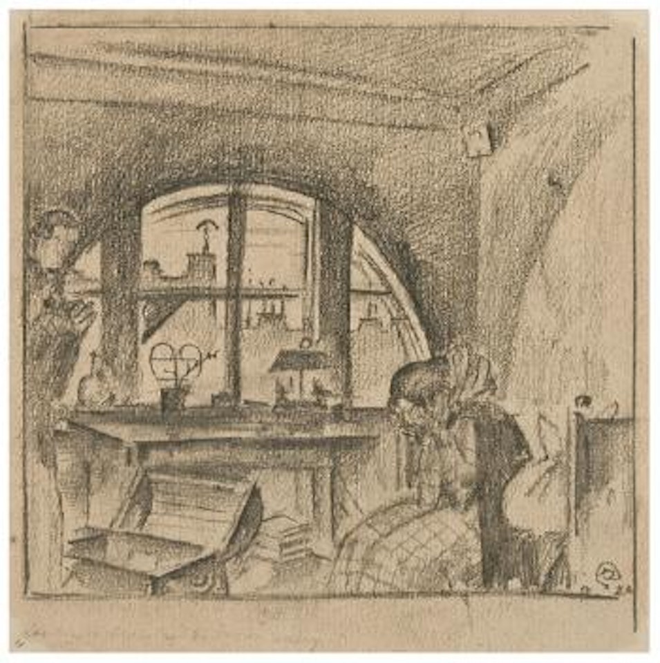Nastenka weeping by Mstislav Valerianovich Dobuzhinsky