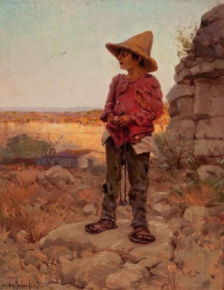 Goat herder at the San Antonio Quarry by Julian Onderdonk