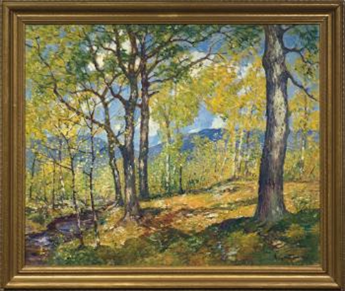 Oak trees in spring by Guy Carleton Wiggins