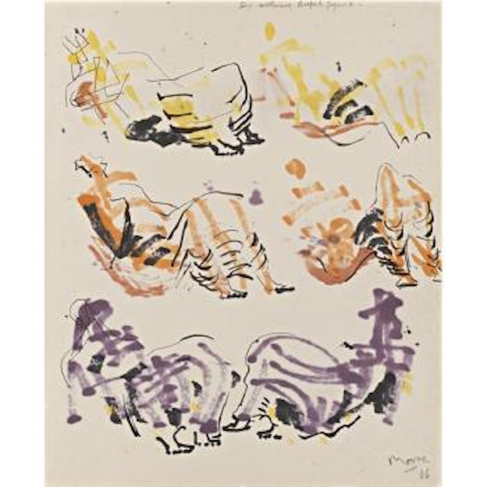Six Draped Reclining Figures by Henry Moore