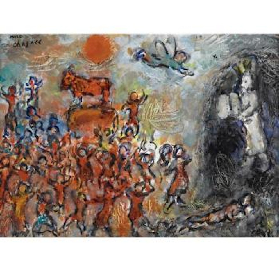 Moise Et Le Veau D' Or by Marc Chagall