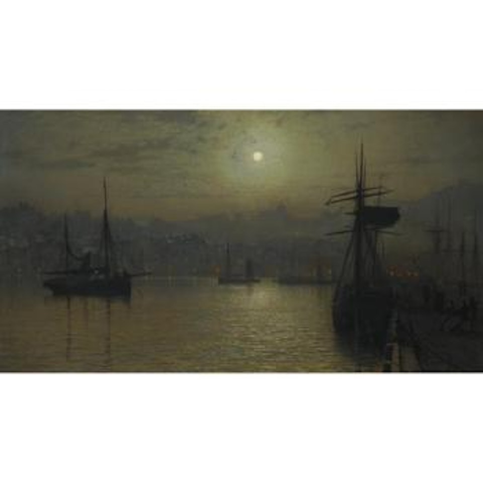Old Scarborough, Full Moon, High Water by John Atkinson Grimshaw