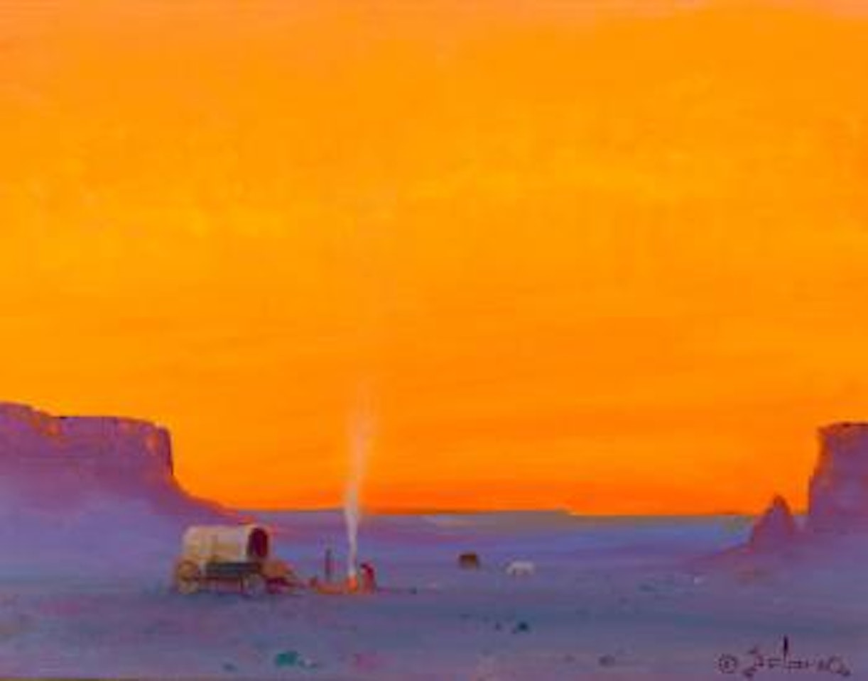 Evening camp by Gerard Curtis Delano