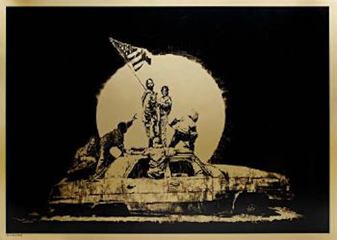 Flag (Gold) by Banksy