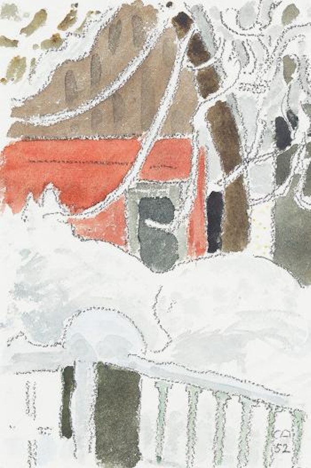 Winterliche Hauspartie by Cuno Amiet
