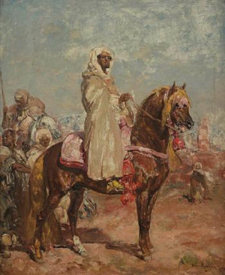 An Arab horseman by Henri Émilien Rousseau