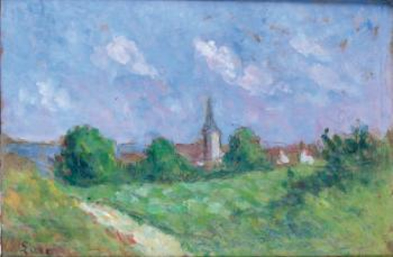 L'église du village by Maximilien Luce