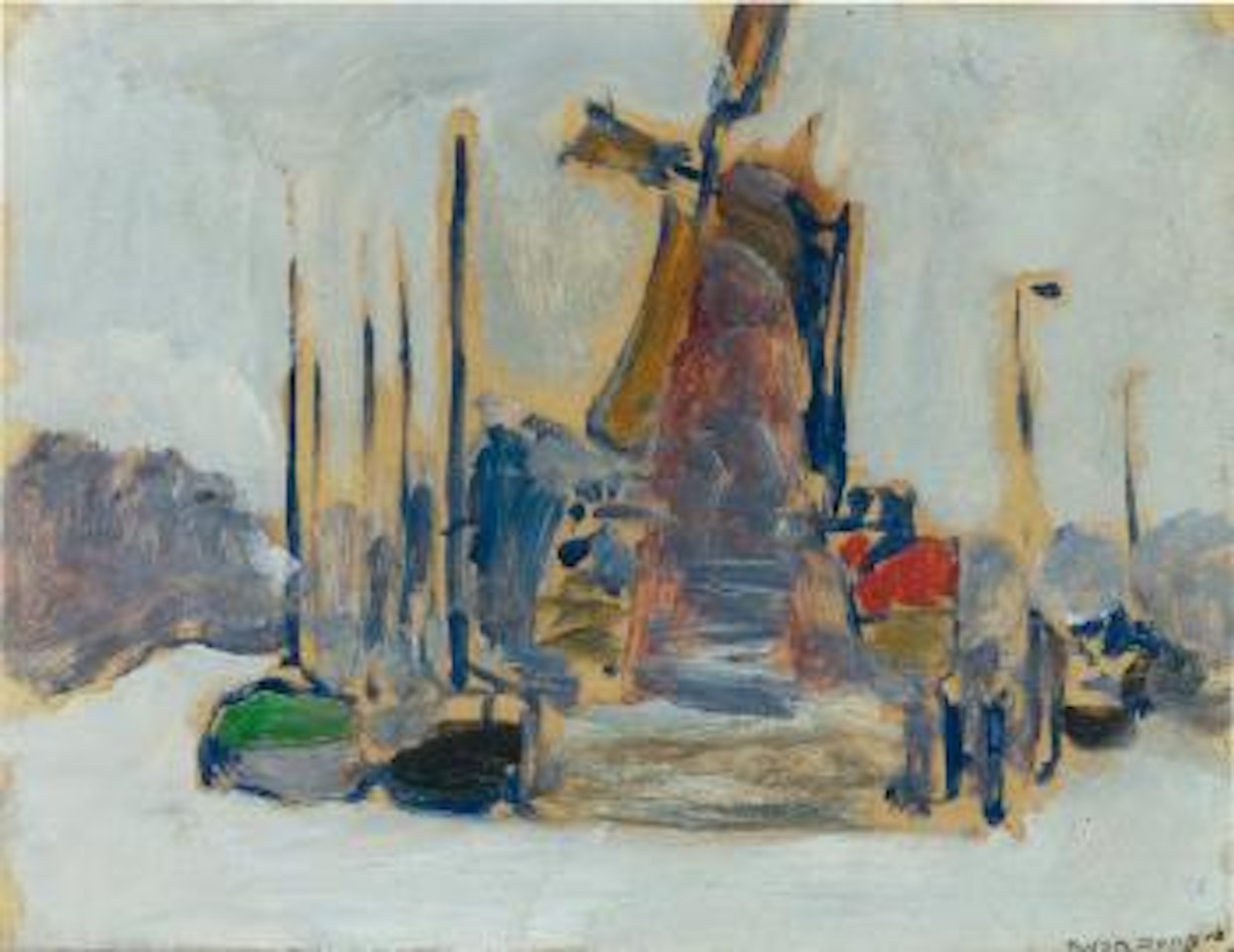 Bateaux à quai by Kees van Dongen