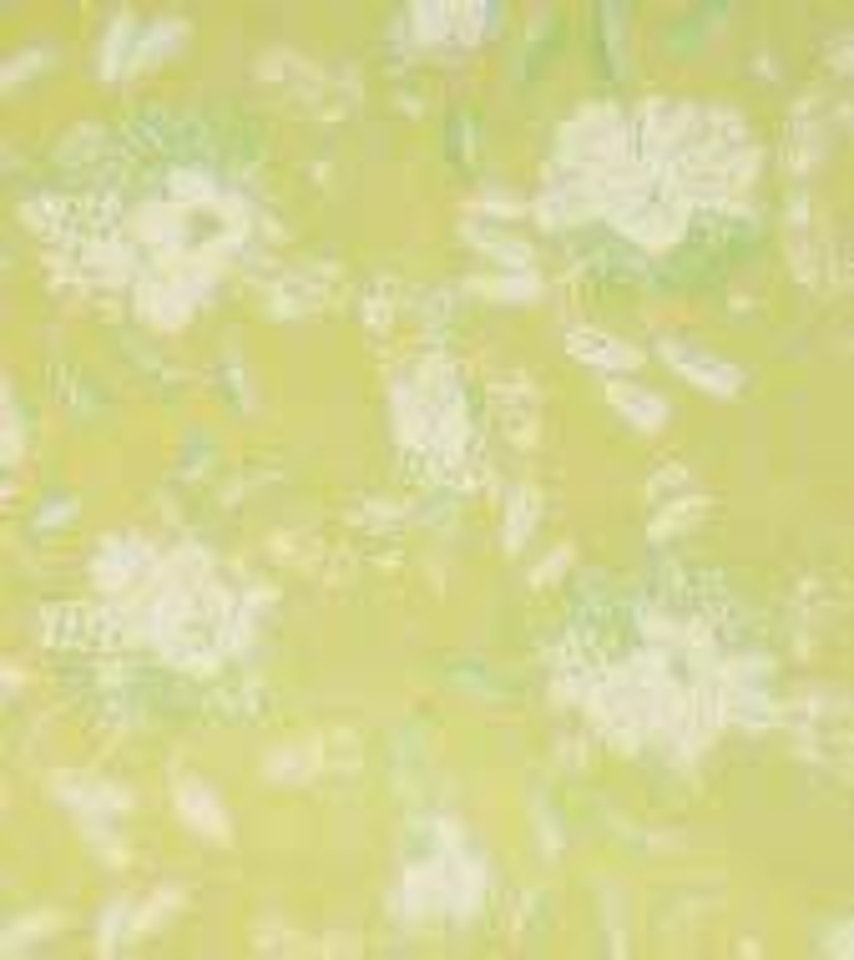 Fleurs des champs et papillons stylisés sur fond vert anis by Raoul Dufy