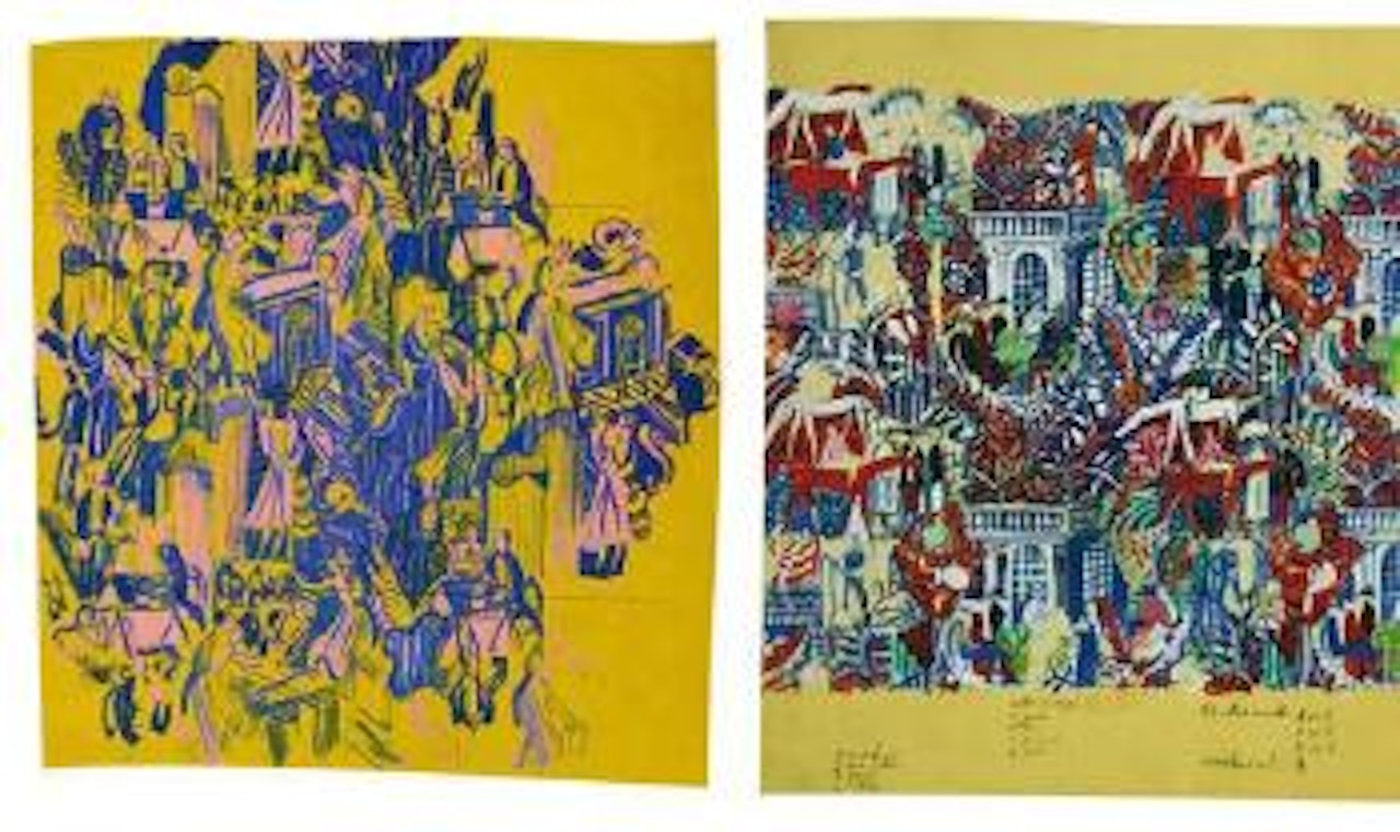 Le dancing sur fond jaune by Raoul Dufy