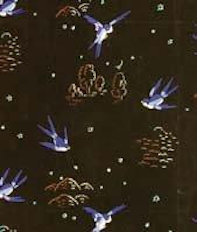 Migration d'hirondelles sur fond noir by Raoul Dufy