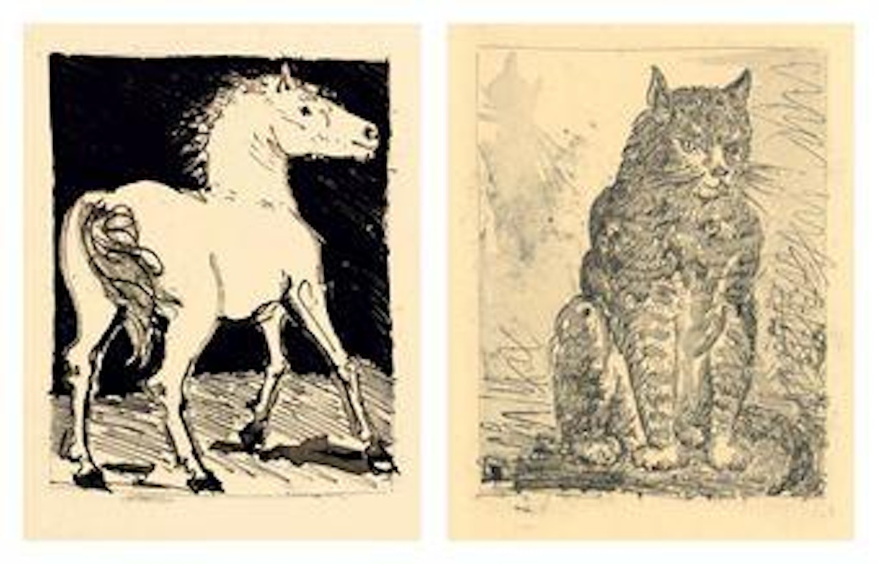 Eaux-fortes originales pour des textes de Buffon, M. Fabiani, Paris, 1942 (B. 328-358; Ba. 575-605; C. books 37) by Pablo Picasso