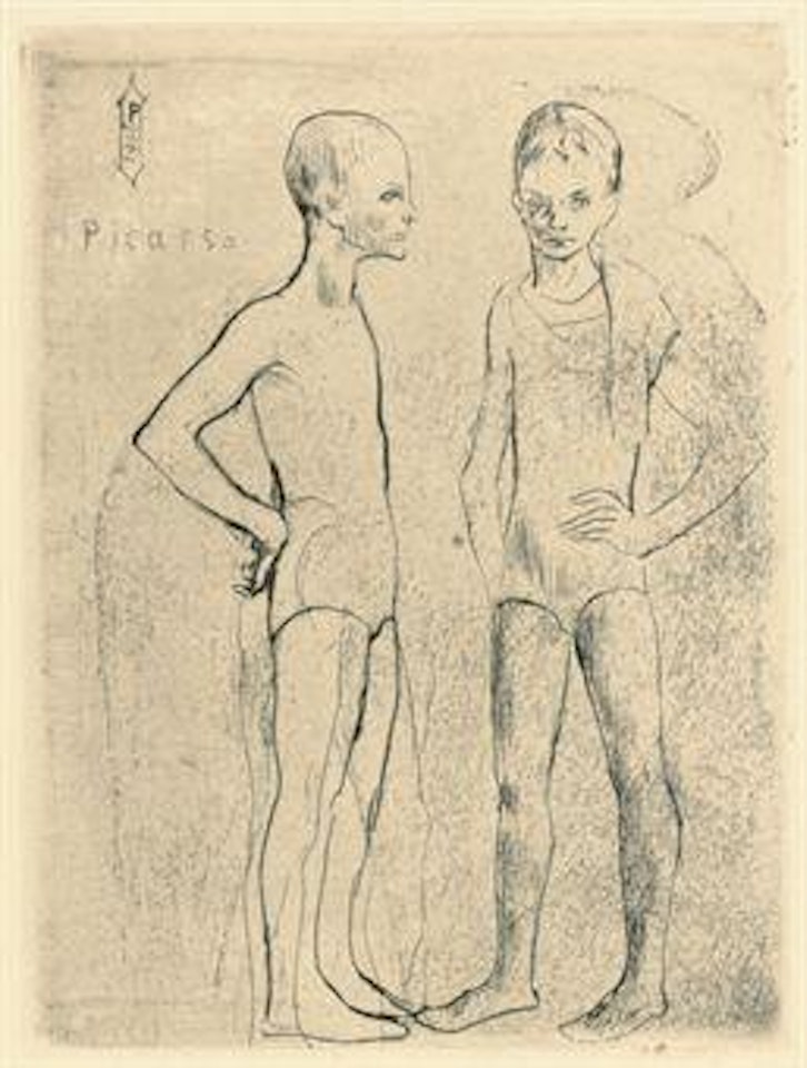 Les Deux Saltimbanques, from La suite des Saltimbanques (B. 5; Ba. 6) by Pablo Picasso