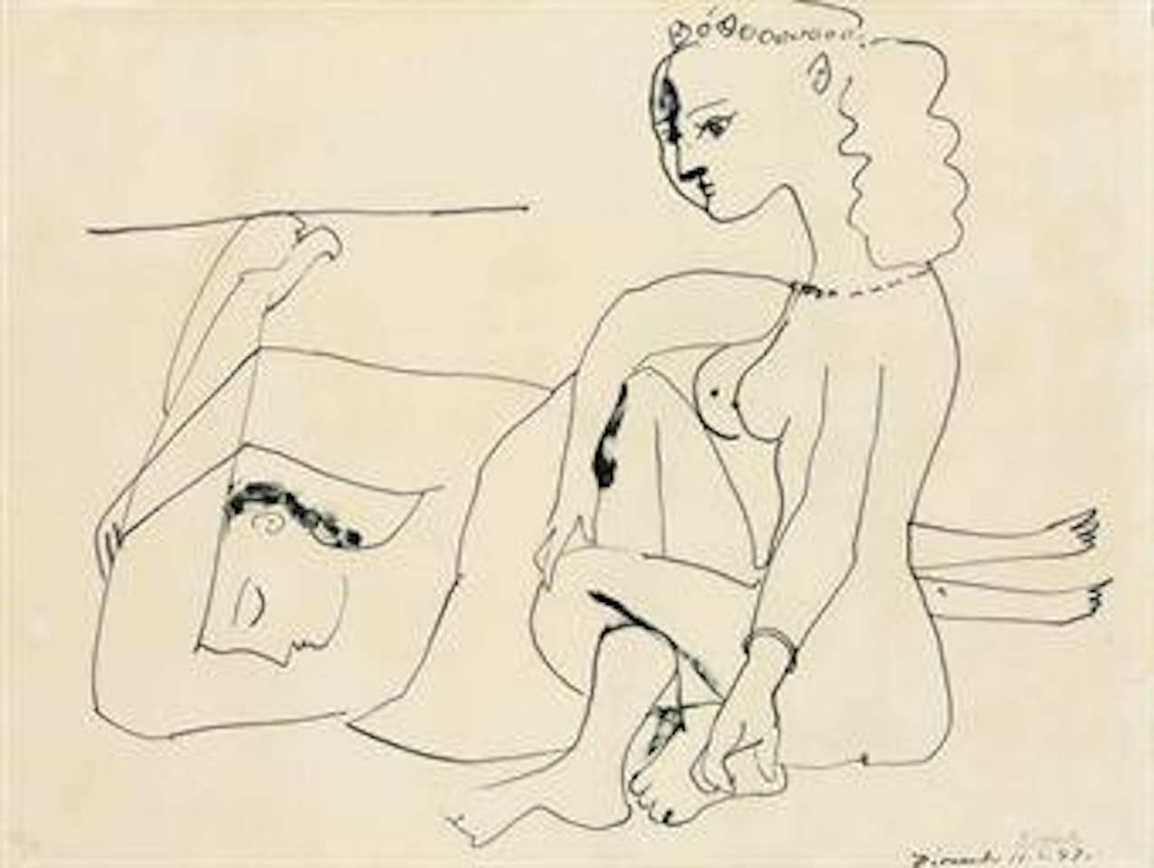 Femmes sur la nage (B. 452; M. 101) by Pablo Picasso