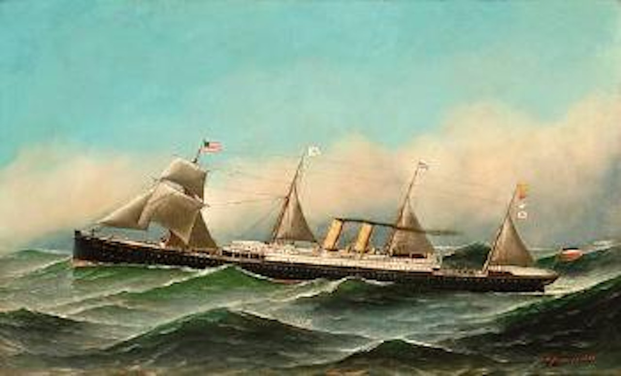 The North German Lloyd passenger ship S.S.Lahn by Antonio Jacobsen
