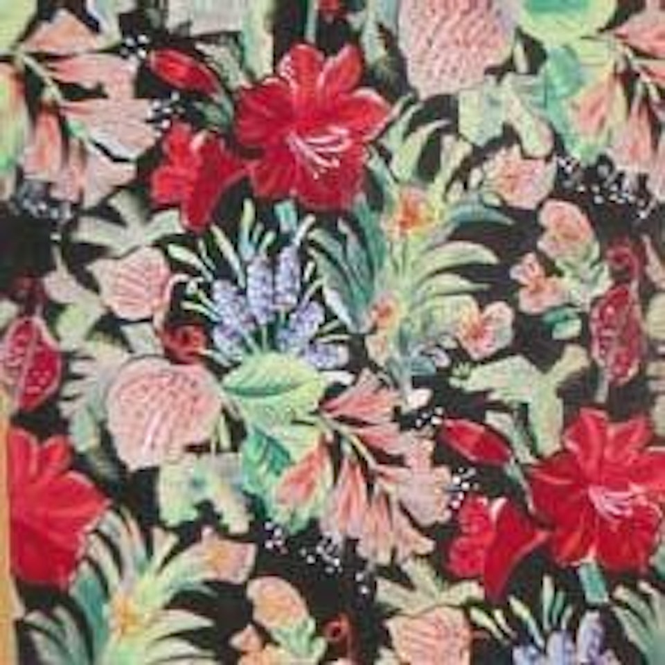 Fleurs exotiques sur fond noir by Raoul Dufy