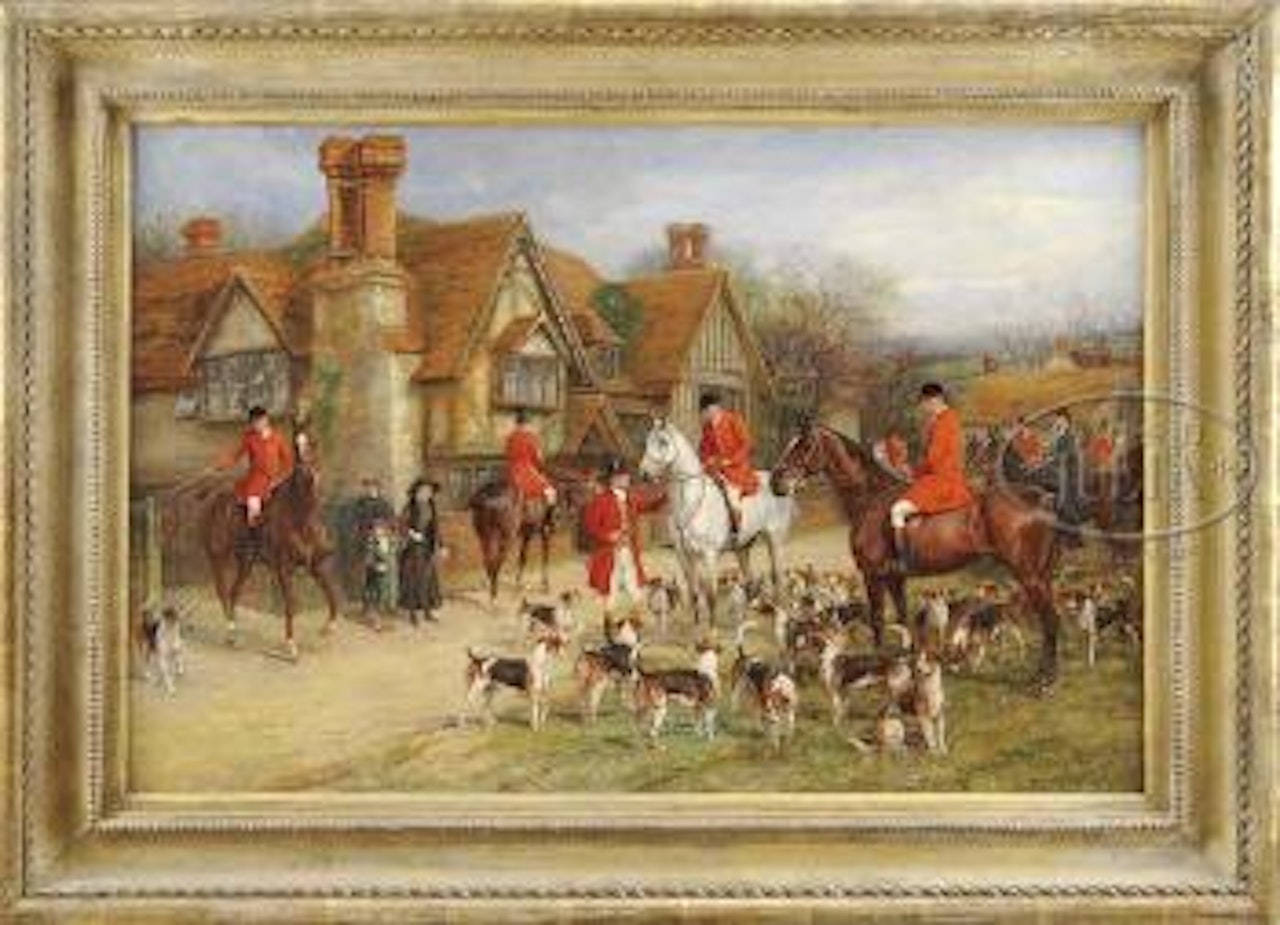 Preparing for the hunt by Heywood Hardy