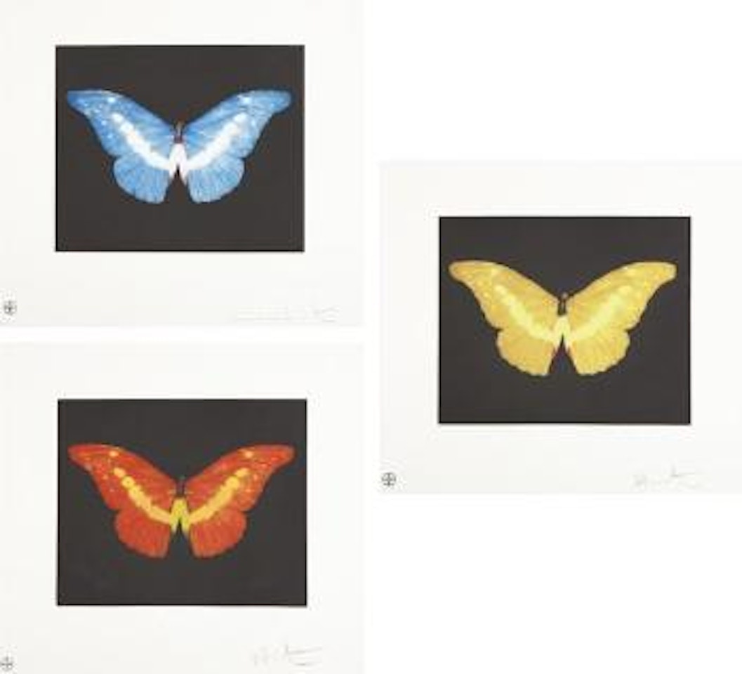 To Begin; To Love; and To Lure by Damien Hirst