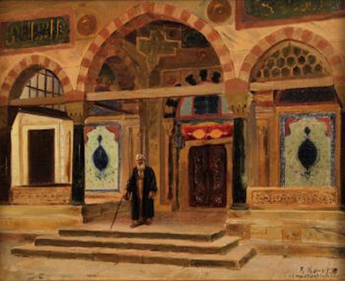 Vieil homme sortant d’une mosquée, Constantinople by Rudolf Ernst
