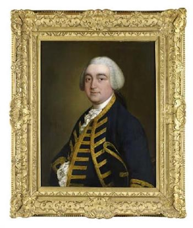 Portrait of Christopher Griffith Jnr of Padworth in a blue coat by Thomas Gainsborough