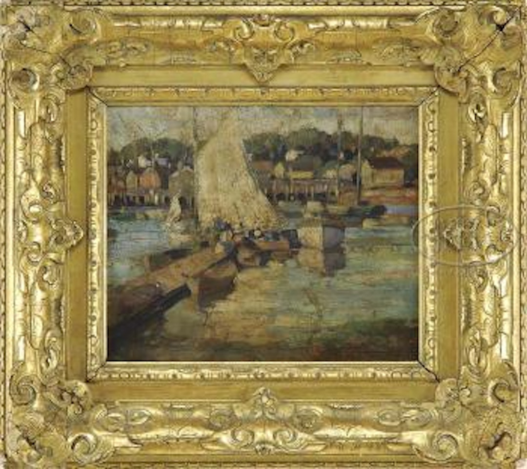 The harbor schooner by Edward Henry Potthast