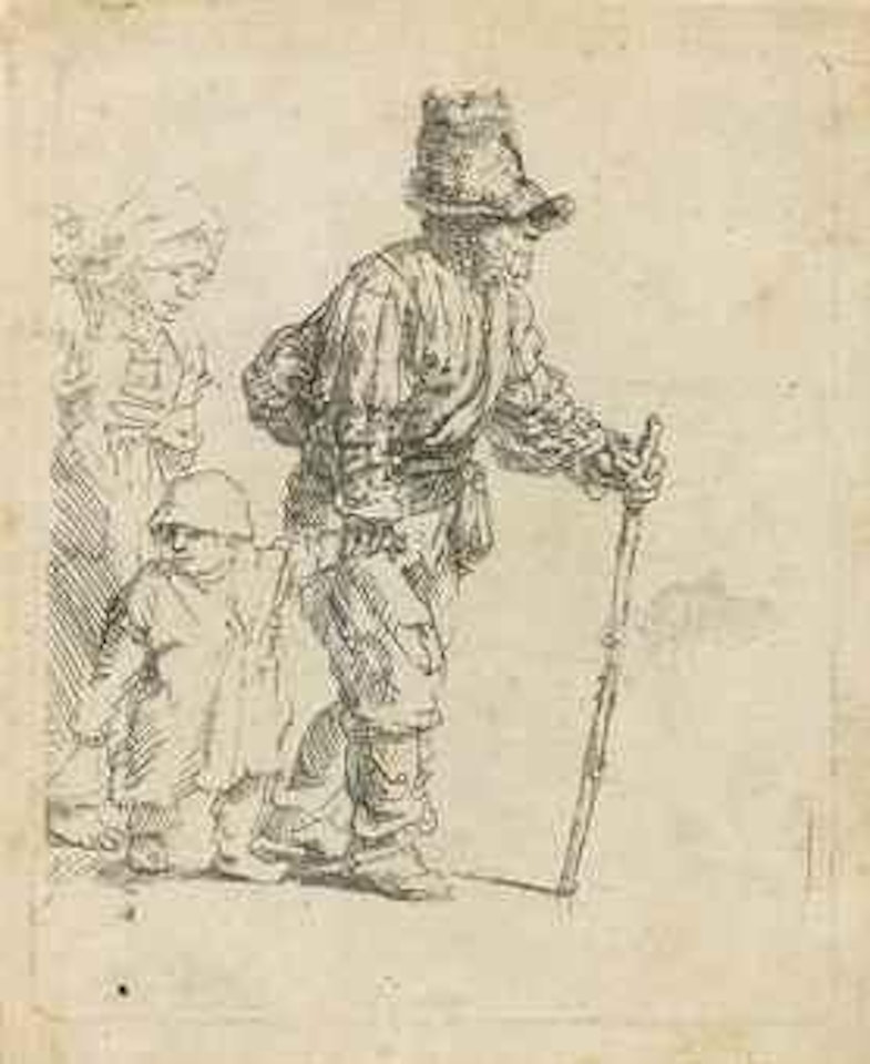 A Peasant Family on the Tramp (B., Holl. 131; H. 259) by Attributed to Rembrandt Harmensz van Rijn