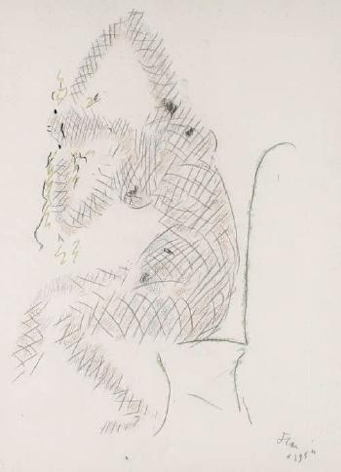 Femme nue assise by Jean Cocteau