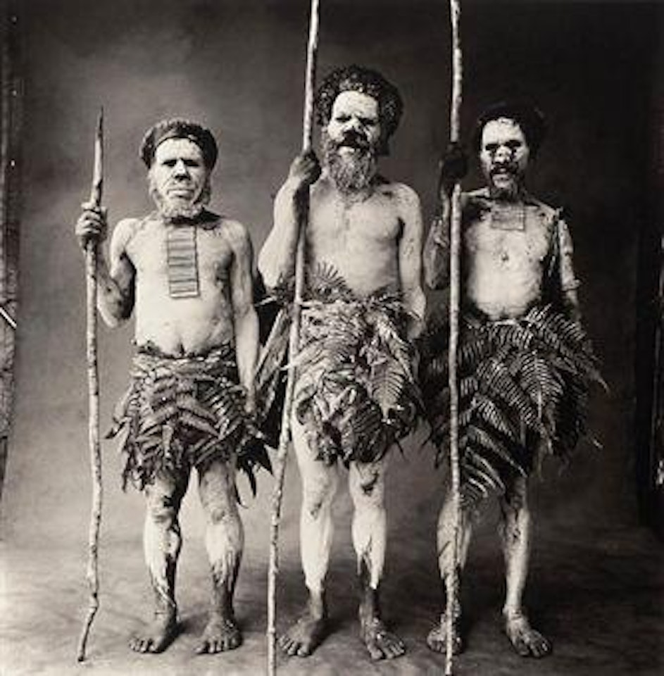 Three New Guinea Men Painted White by Irving Penn