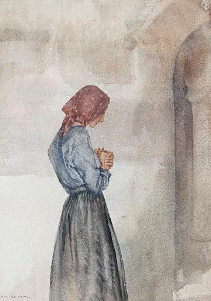 Woman at prayer, St Tropez by William Russell Flint