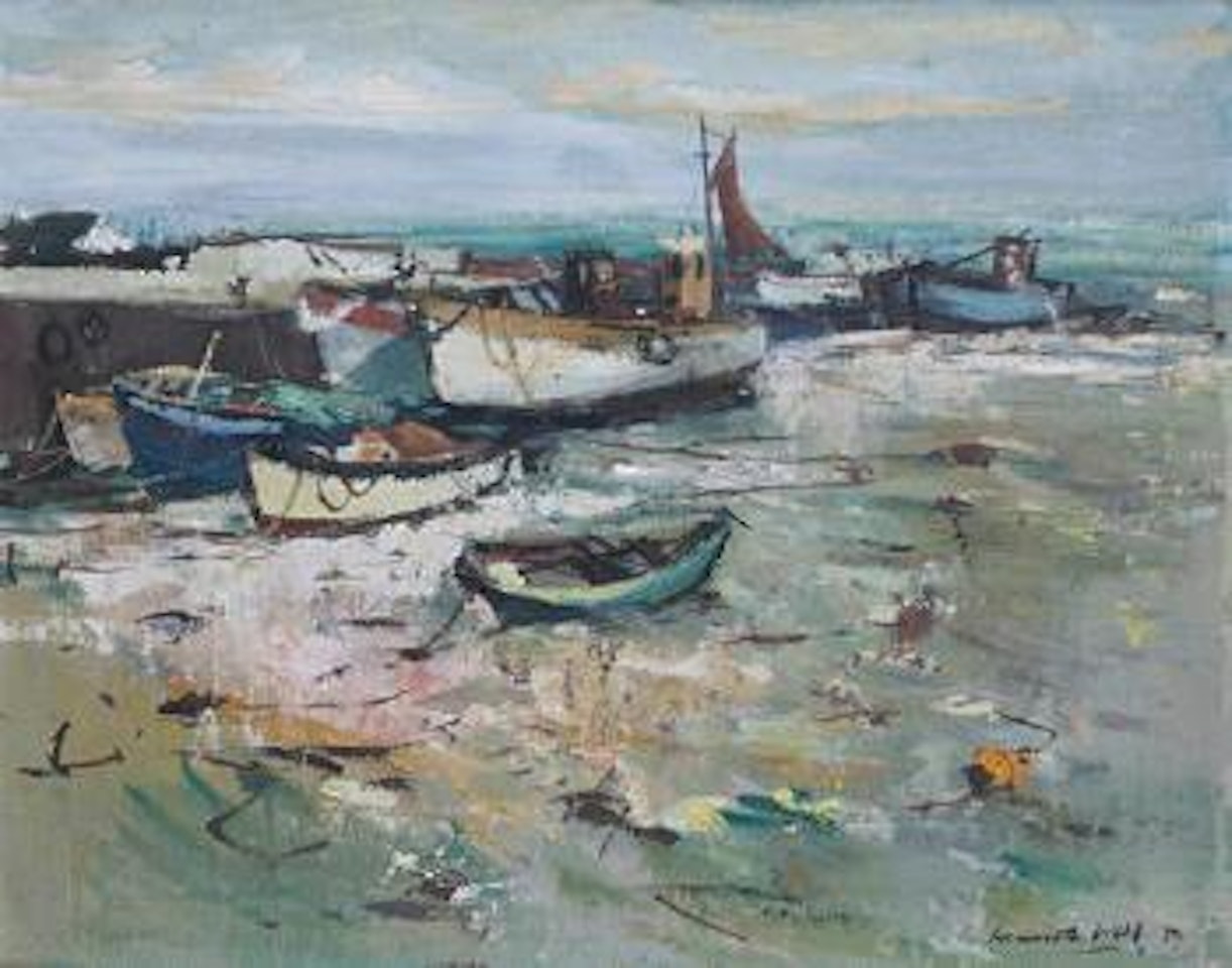 Harbour scene by Kenneth Webb