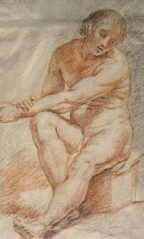 Seated nude by Jacob Jordaens