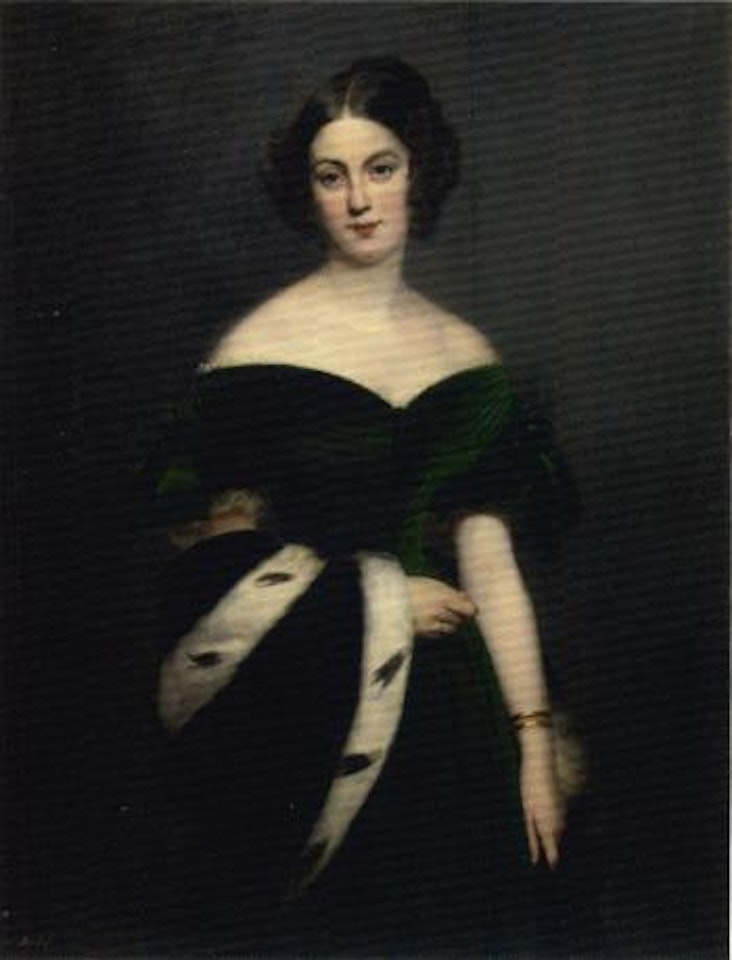 Portrait de femme à la robe verte by Claude Marie Dubufe
