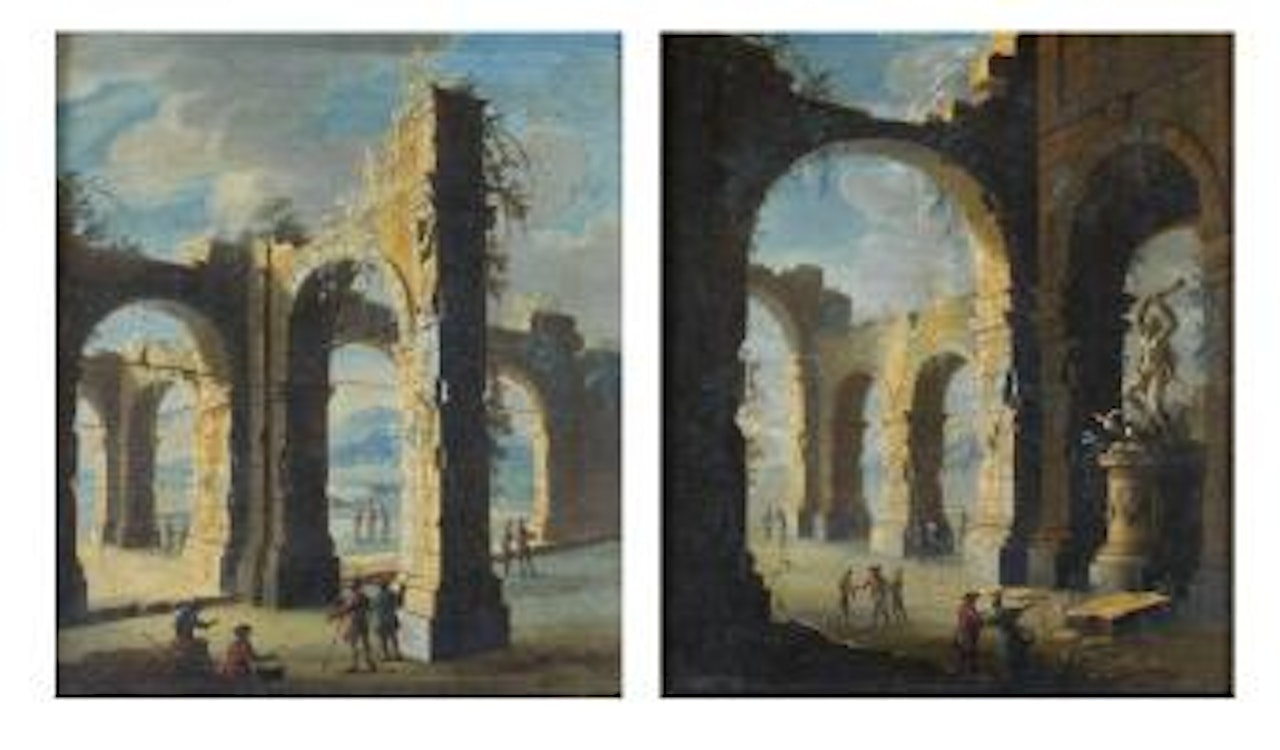 Caprices avec ruines antiques by Gennaro Greco
