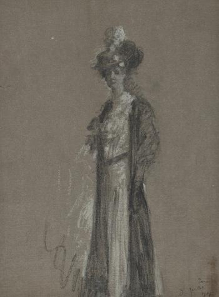 Parisian lady by Lucien Lévy-Dhurmer