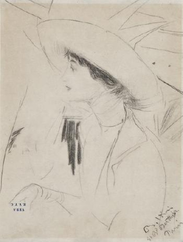 Portrait sketch of Mrs Walter Lewisohn by Giovanni Boldini