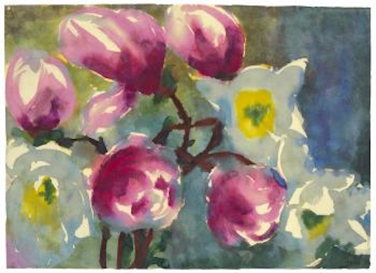 Magnolien-Blüten by Emil Nolde