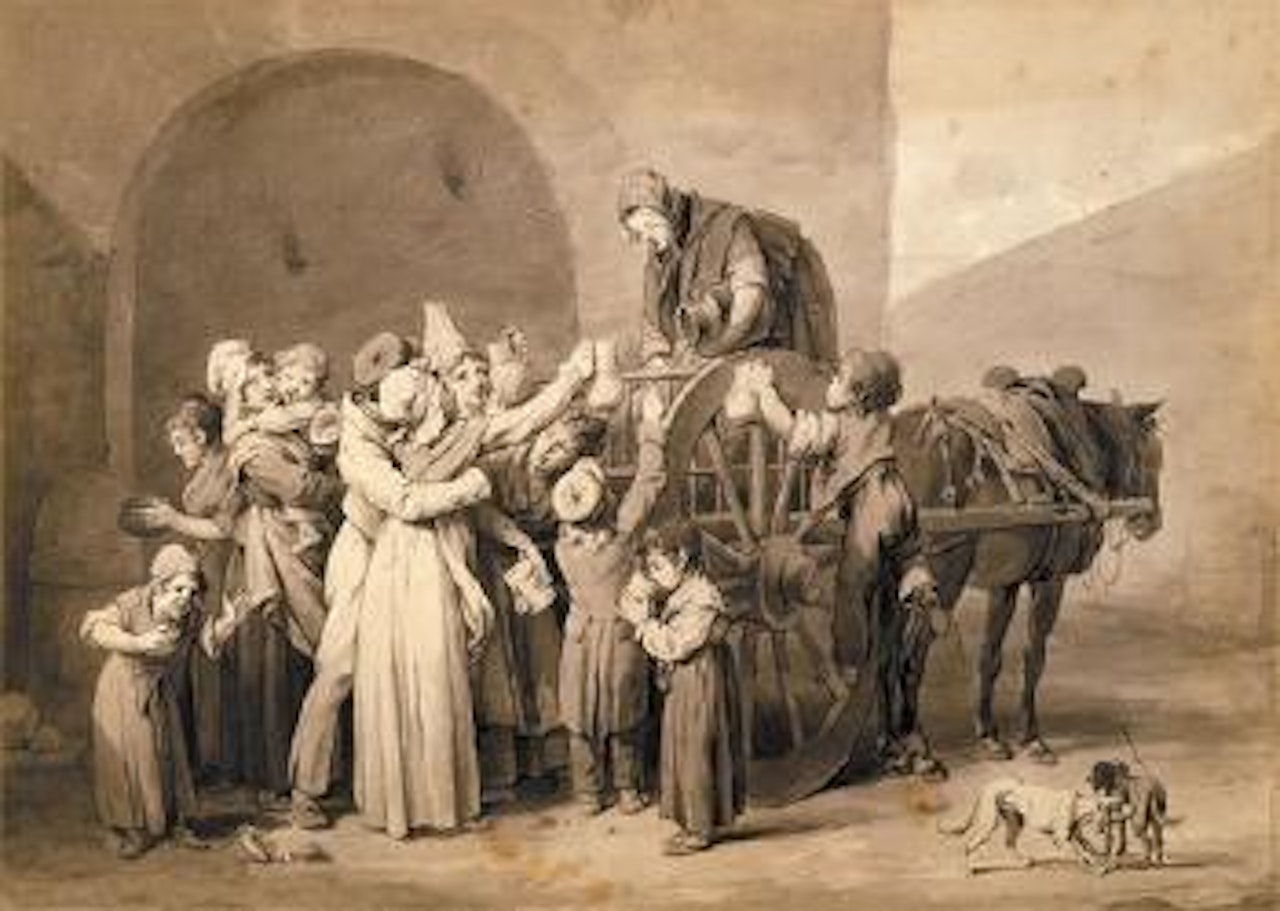 La distribution du lait by Louis-Leopold Boilly