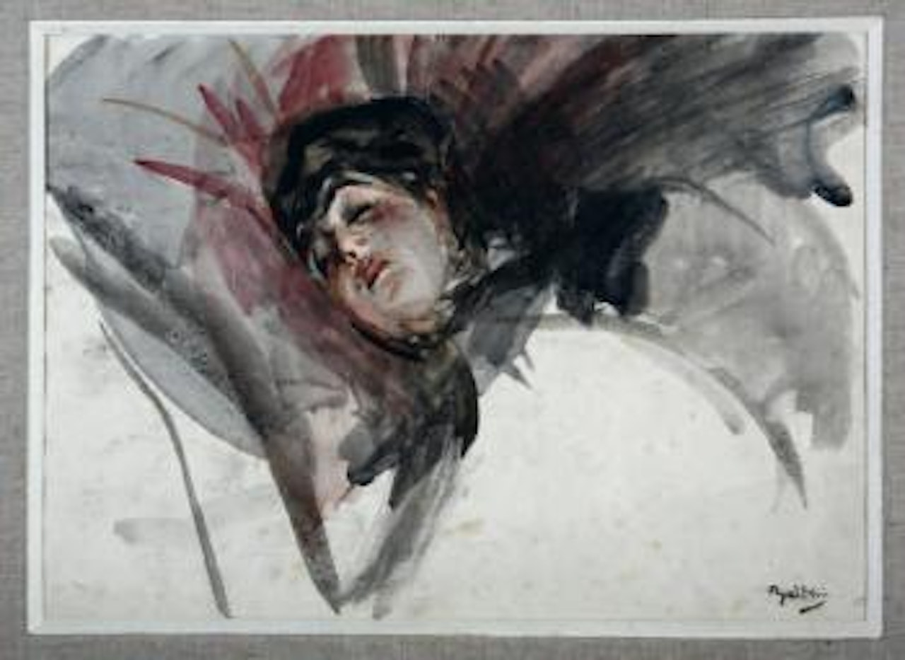 Étude de jeune femme sur l'oreiller by Giovanni Boldini