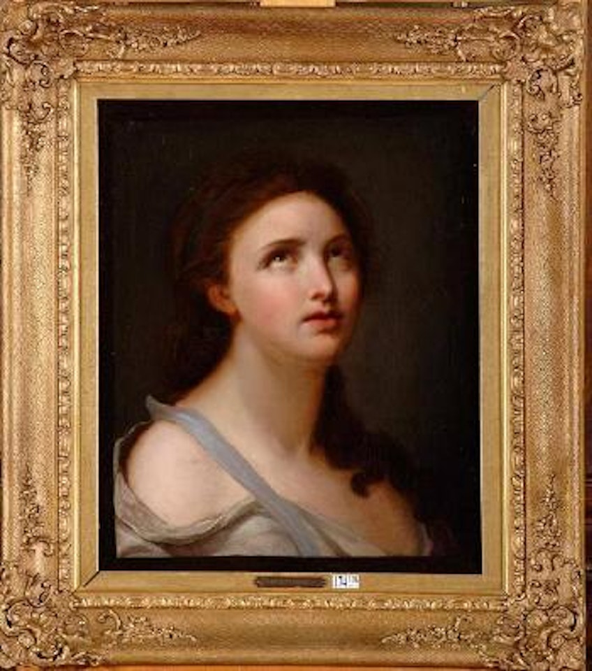 Jeune fille pensive by Jean-Baptiste Greuze
