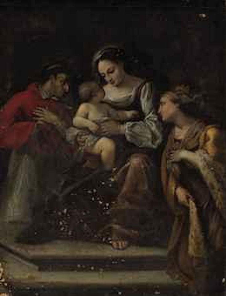 The Madonna and Child with Saints Charles Borromeo and Catherine by Guercino