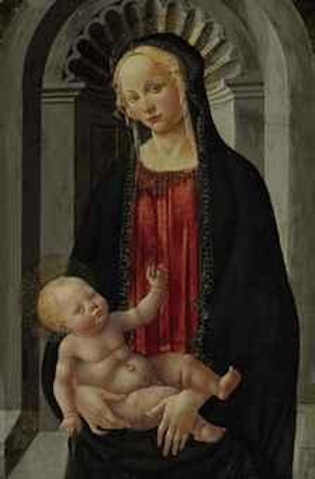 The Madonna and Child enthroned in a niche by Francesco Botticini