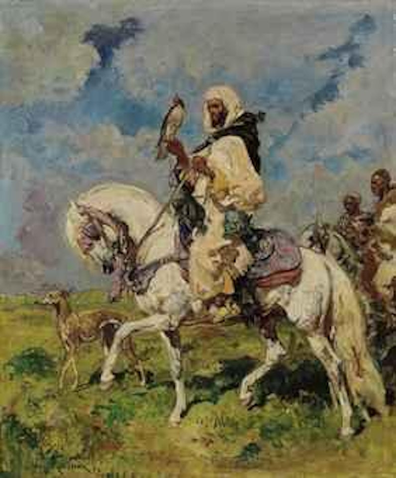 Moroccan falconer of the plains by Henri Émilien Rousseau