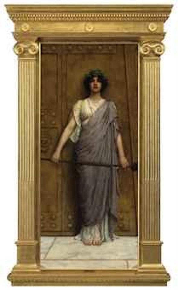 At the Gate of the Temple by JOHN WILLIAM GODWARD, R.B.A.