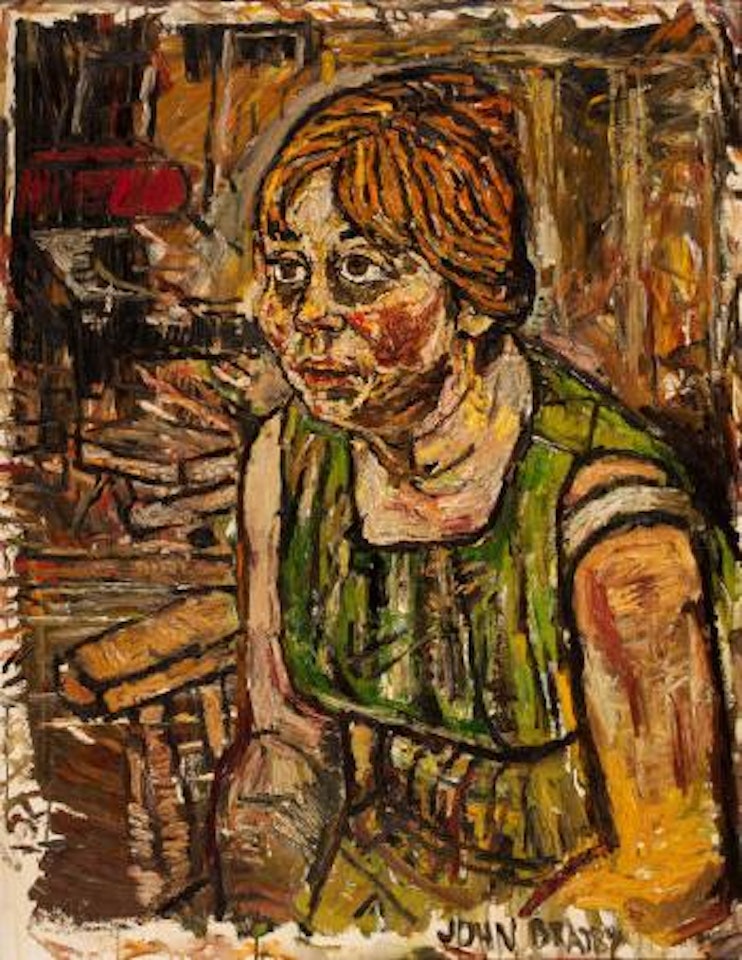 Portrait of a woman by John Bratby