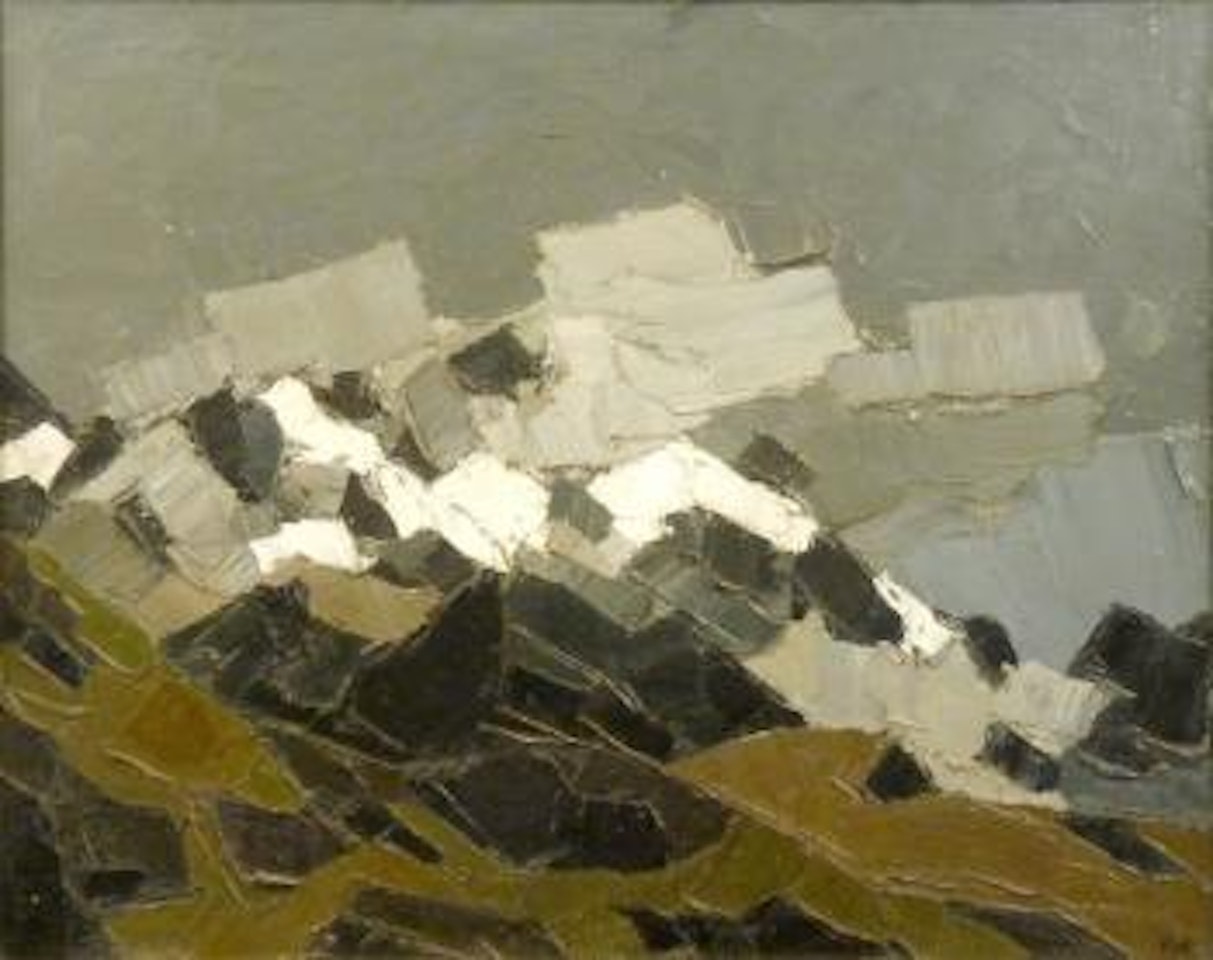 Snow and ice on Snowdon by Kyffin Williams