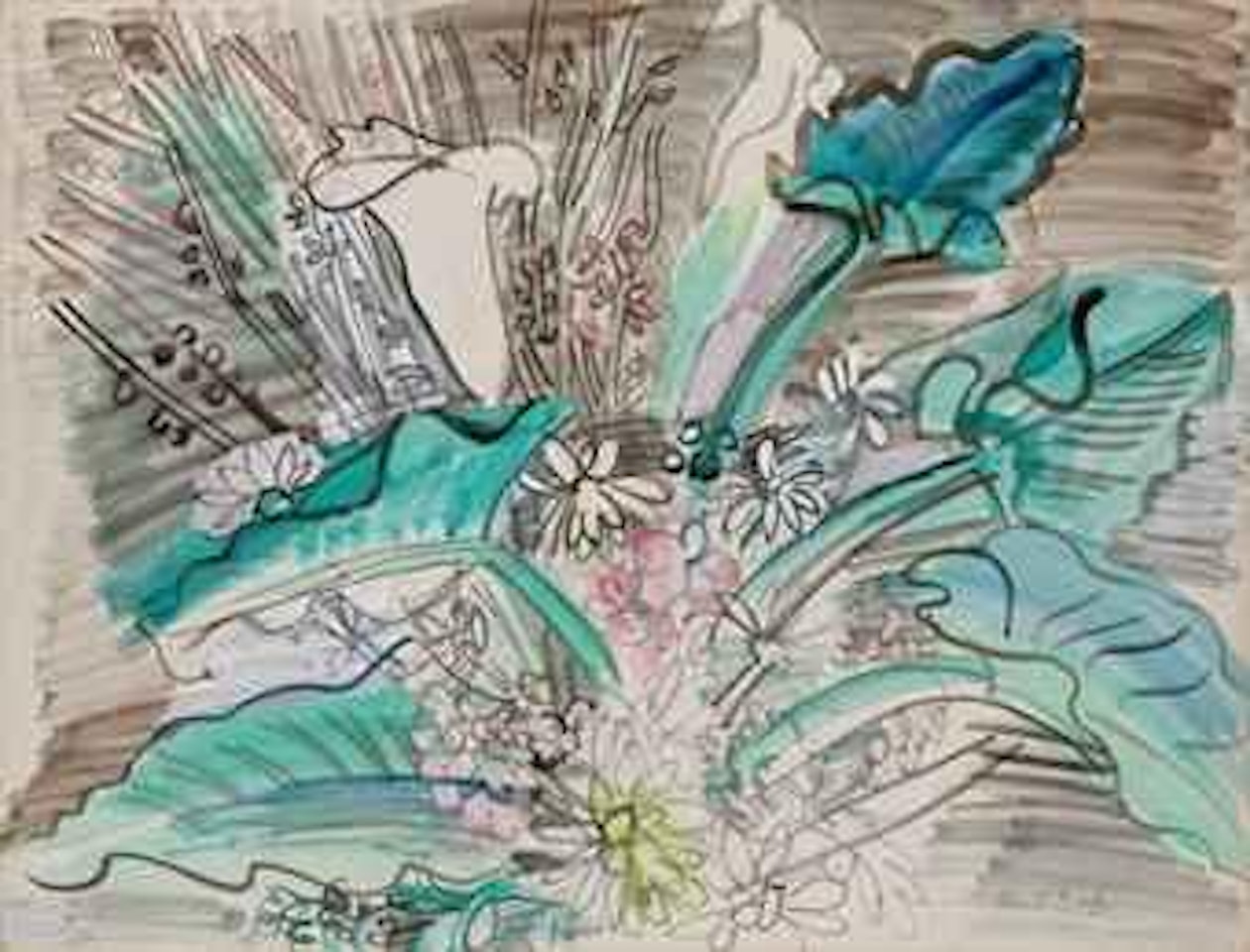 Bouquet de fleurs aux arums by Raoul Dufy