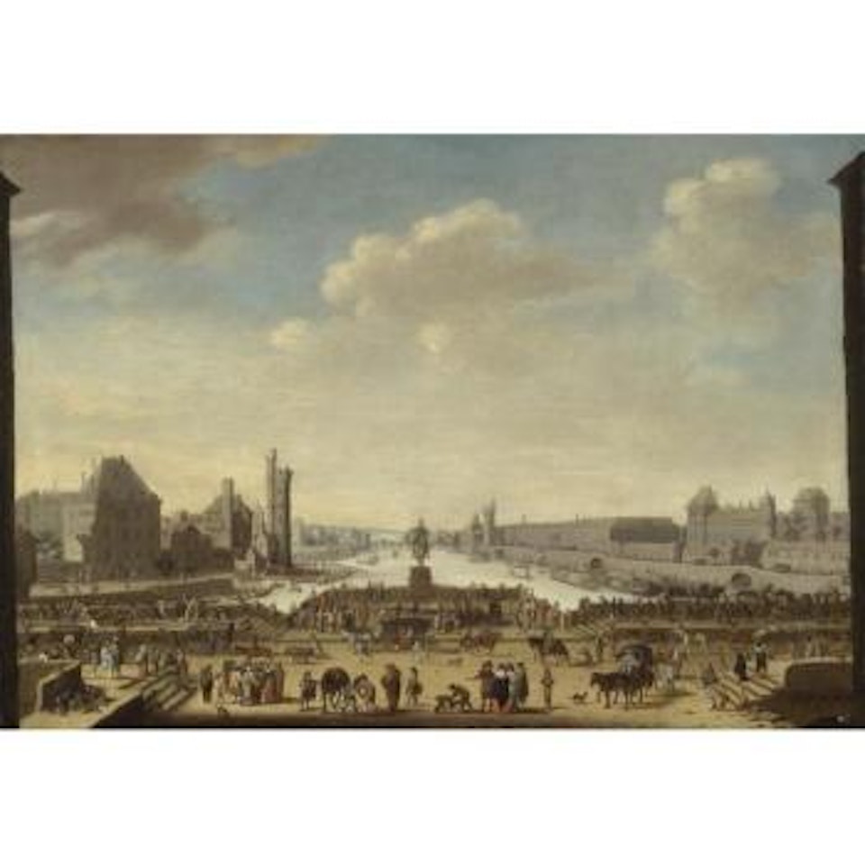 View Of Paris From The Pointe De La Cité, Looking Towards The Louvre On The Right And The Tour De Nesle On The Left by Dutch School